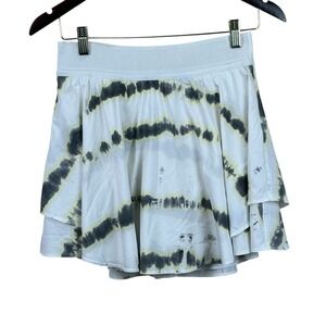 Lululemon Court Rival High Rise Skirt Skort Wms 6 WHITE GRAY Tennis Pickleball